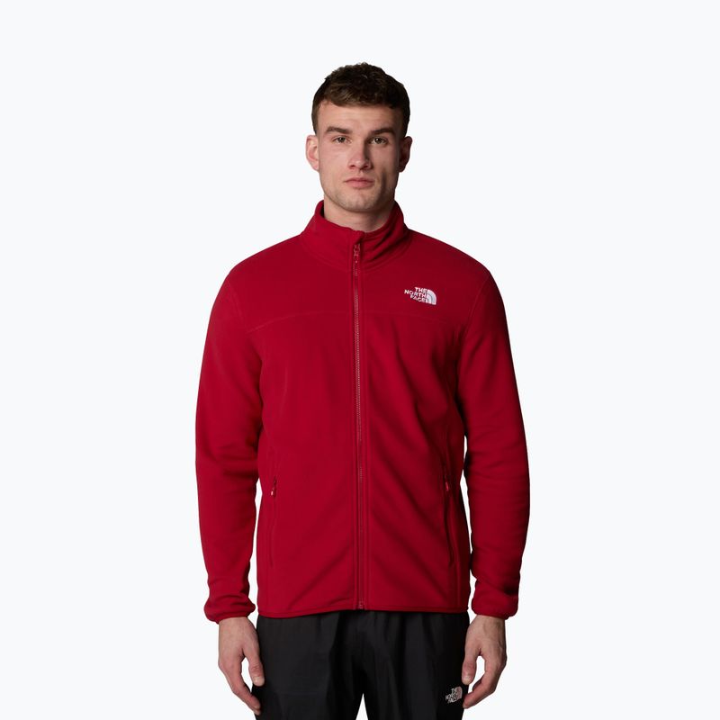 Bluză pentru bărbați The North Face 100 Glacier Full Zip garnet red